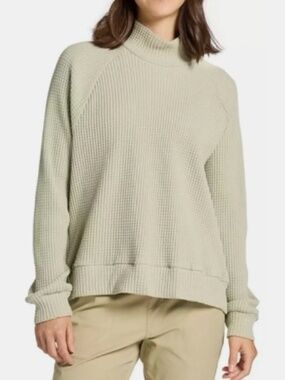 The North Face Women's Chabot Mock Neck Long Sleeve Sweater Clay Gray Size Small